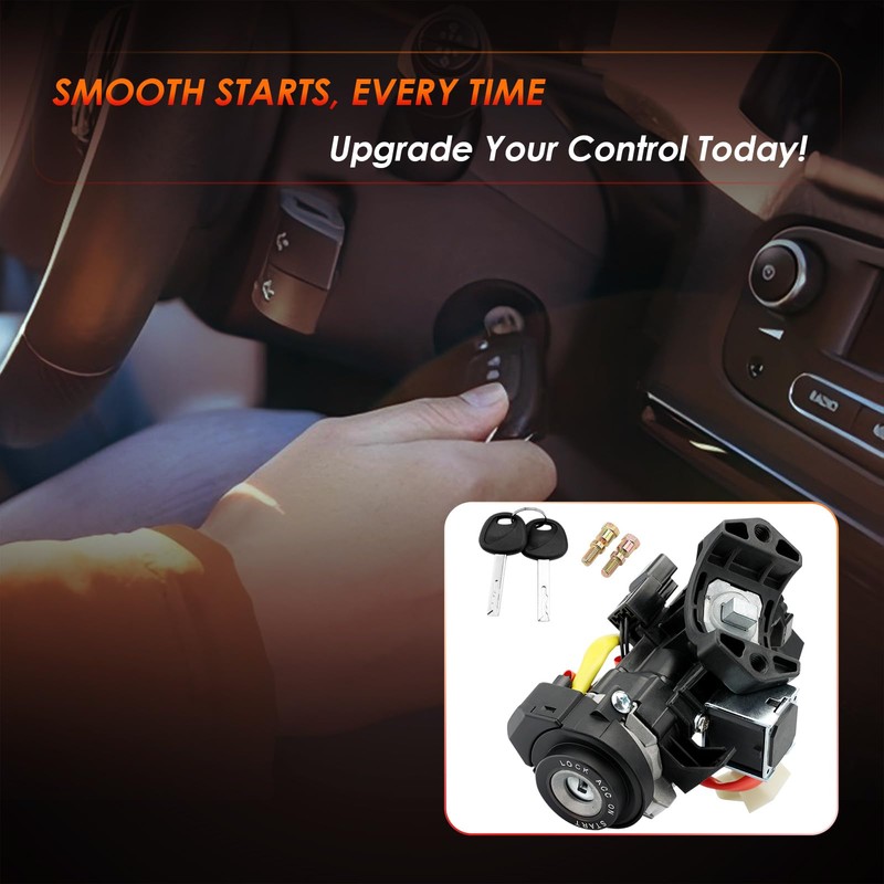 Ignition Assembly, Lock Cylinder Switch & Cylinder Housing, with Keys,