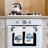 Cilrii Chinoiserie Hydrangea Floral Kitchen Towels, Blue White Hydrangea Flower