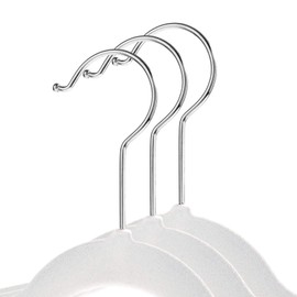 Casafield 50 Velvet Kid's Hangers - 14" Size for Children's Clothes - Ivory