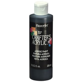 Deco Art Crafters Acrylics Paint, Black,236 ml (Pack of 1)