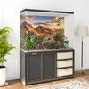 MIRRORANG 120x61cm Reptile Habitat Background Blue Sky Oasis Cactus Sun
