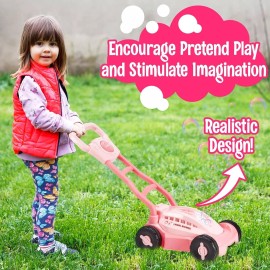 Bubble Machine Lawn Mower for Kids Bubble Blower Machine - Pink
