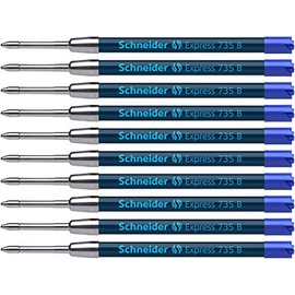 Schneider 7373 Express 735 B Internationale Großraummine (dokumentenecht) 10er Packung blau ,