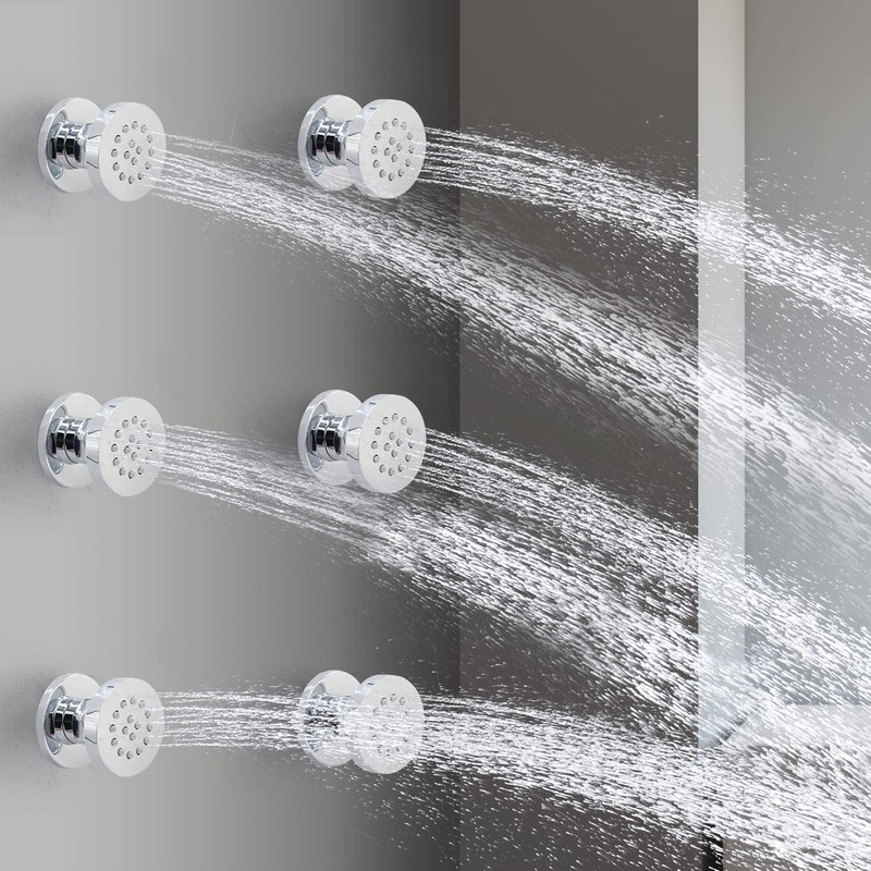 HOMEDEC 2inch Brass Shower Body Sprayer Jets Shower Head, Valve