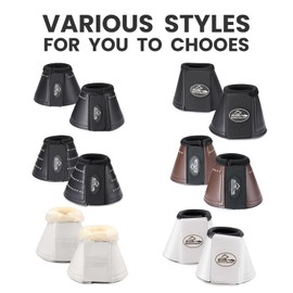 KooBull Bell Boots for Horses, Durable Protective Hoof Boot, Quick Velcro Hook & Loop, Prevents Overreaching, Sold in Pair
