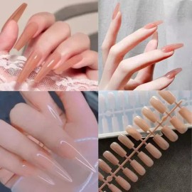 SS [에스에스_62]말랑말캉 Nude팁 240p포장 4종 각8칼라 [nude팁-스틸레토팁 01／FREE] [SS_62] Soft & Chewy Nude Tips 240p Packaging 4 Types 8 Colors Each [Nude Tips - Stiletto Tip 01 / FREE]