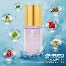 Óleo Facial Morado Terramar 7 Aceites. Rodillo Facial Regalo Todo Tipo De Piel Día/noche