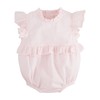 Mud Pie Children's Pink Check Ruffle Bubble; 6-9M