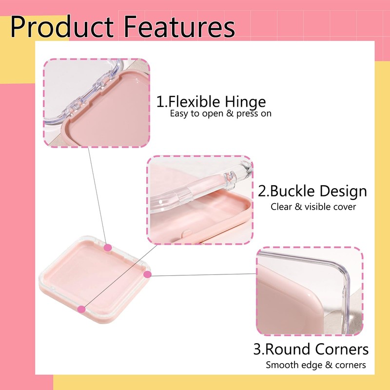 YANMAKE Press On Nail Storage Boxes, 36 PCS Clear Plastic