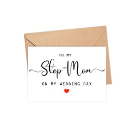 DiandDesignGift Wedding Day Card - Thank You Card for Step-Mom - 5 x 7 inches - Modern Style Guaranteed