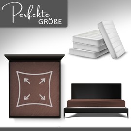 Leonado Vicenti Classic Fitted Sheet, 100% Jersey Cotton, in Many Colours and Sizes, Dimensions: 90 x 200 cm - 100 x 200 cm, Colour: Brown