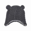 Snugtime Cable Earmuff Beanie, Charcoal, Small