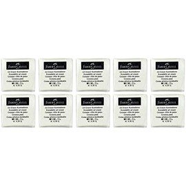 Faber-Castell Kneading Eraser, Art Eraser, White, Pack of 10
