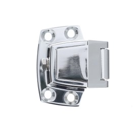 1/8" to 3/8" Polished Chrome Adjustable Strike for W38 Series Walk-in Cooler Door Safety Latch