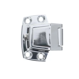 1/8" to 3/8" Polished Chrome Adjustable Strike for W38 Series Walk-in Cooler Door Safety Latch