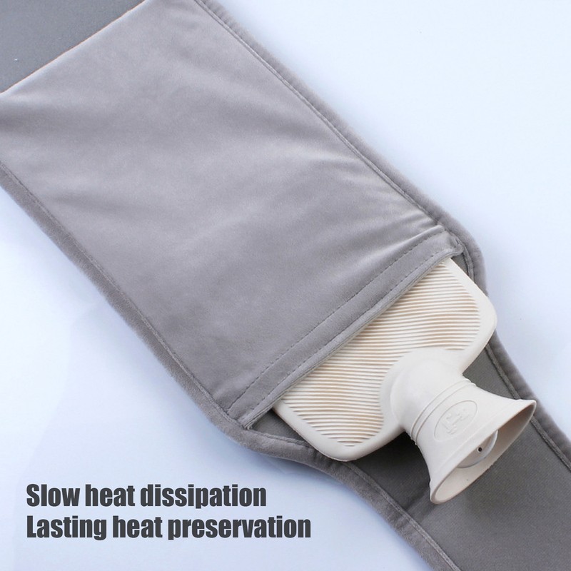 Uterus Warming Waist Belt Dark Gray Adjustable Thick Soft Plush
