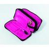 Functional multi-pouch (pink) functional makeup pouch with brush insert, PINK