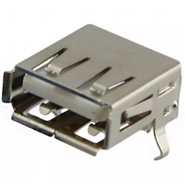 On Shore Technology Inc USB - A Receptacle Connector 4 Position Through Hole, Right Angle