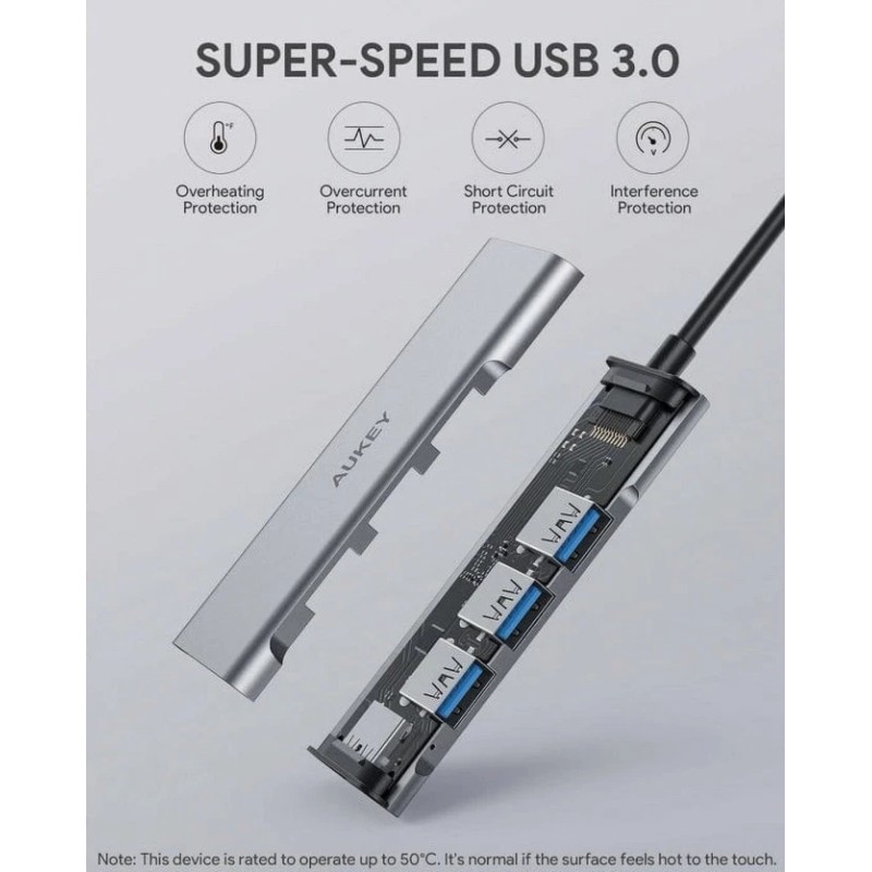 Aukey 2 AUKEY CB-C94 4-Port USB C Hub Aluminum Alloy