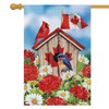 Louise Maelys Canada Day Garden Flag 28x40 Double Sided, Burlap