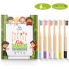 Isshah Kids Bamboo Toothbrushes Biodegradable Handle BPA Free Eco Friendly