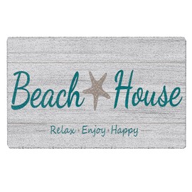 Qabliqo Beach House Door Mat, Beach House Decor, Beach Welcome Mats Outdoor, Summer Beach Front Door Mat Outdoor Entrance, Coastal Door Mat, Summer Door Mat, Nautical Door Mat, 17x30 Inch