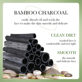 Gentle Facial Cleanser with Bamboo Charcoal Extract, Anti Pimple Wash Gel, Facial Cleanser, Facial Cleansing Gel for Intensive, Pore Deep Facial Cleansing, for All Skin Types, 120 g