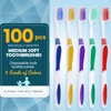 Navona 100 PCS Premium Individually Wrapped Bulk Toothbrush Pack, Disposable