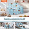 VEVOR Kids Couch, 2-in-1 Toddler Chairs Comfy, Toddler Couch Sofa