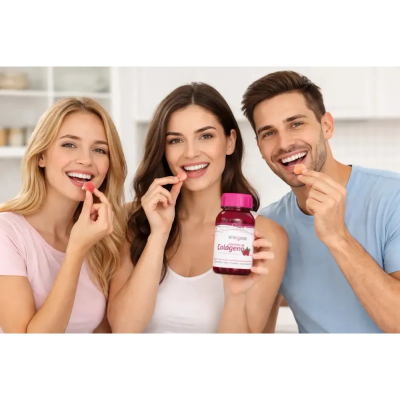 Gomitas De Colageno Piel Cabello 220g Frambuesa 110 Gomita