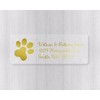 60ct - Foiled Paw Print Clear Address Labels (#351-CF)