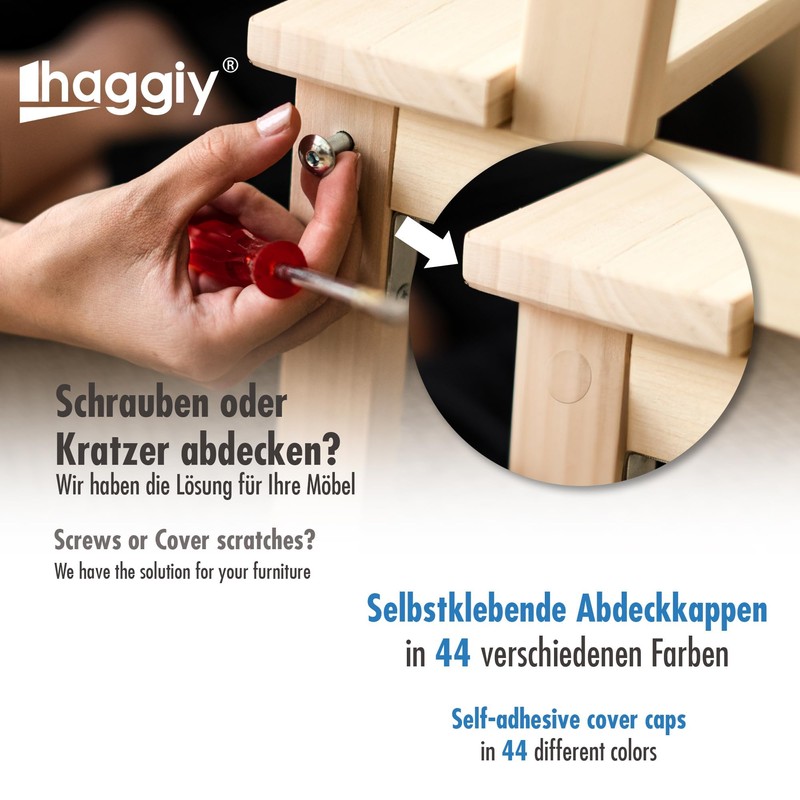 haggiy haggiy Selbstklebende Abdeckkappen fr M?bel - Schraubenabdeckung - Abdeckung