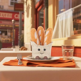 Apricot Lamb Delicious Baguette Stuffed Animals for Kids, Soft Cute Plush Toys for Baby Girl and Boy, 6 Inches