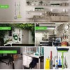 Punch Free Wall Mount Mop Broom Holder 4 Clips 5