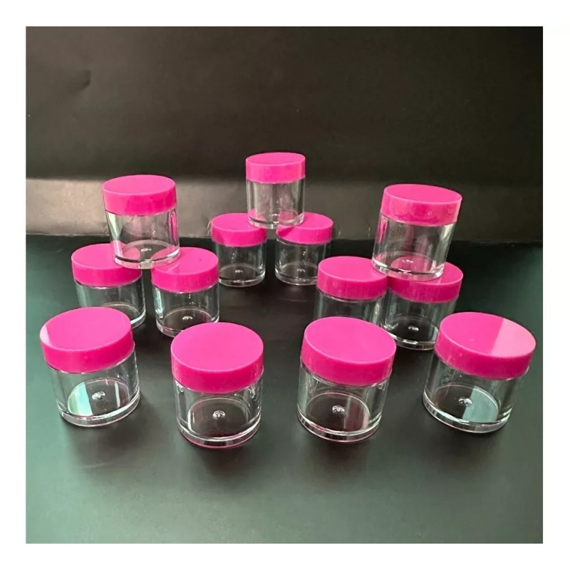 Belleza México 10 Frascos Vacios Para Acrilicos 1/4 Oz Uñas
