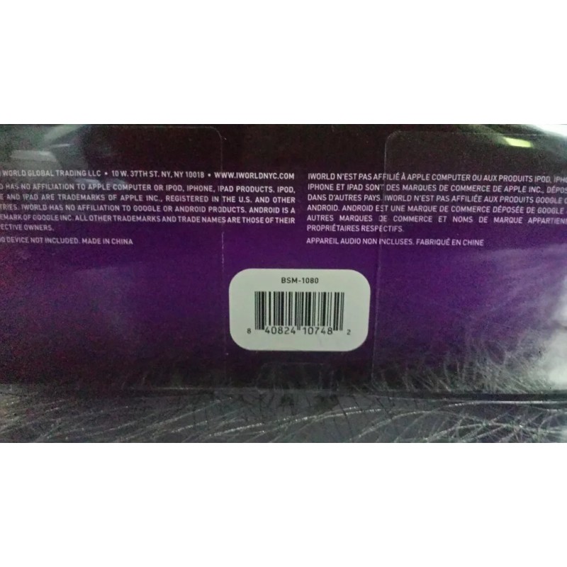 Universal NEW!! iWorld, Purple speaker, Sound Storm Wireless Speaker Bluetooth