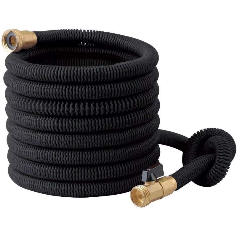 ROYALHOUSE (50 FT) Black Expandable Garden HoseWater Hose with 8-Function