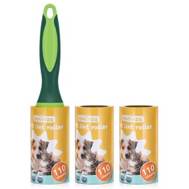 Nobleza Lint Roller 330 Sheets, 3 Rolls with 1 Dispenser, Extra Sticky Lint Roller Clothes, Lint Roller for Clothes, Dog Hair, Cat Hair, Pet Hair, Dust