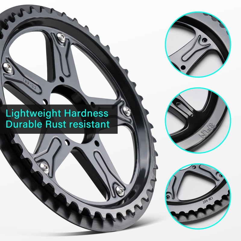 BBS Chainring 46T for BAFANG BBS01 BBS02 BBS01B BBS02B Mid