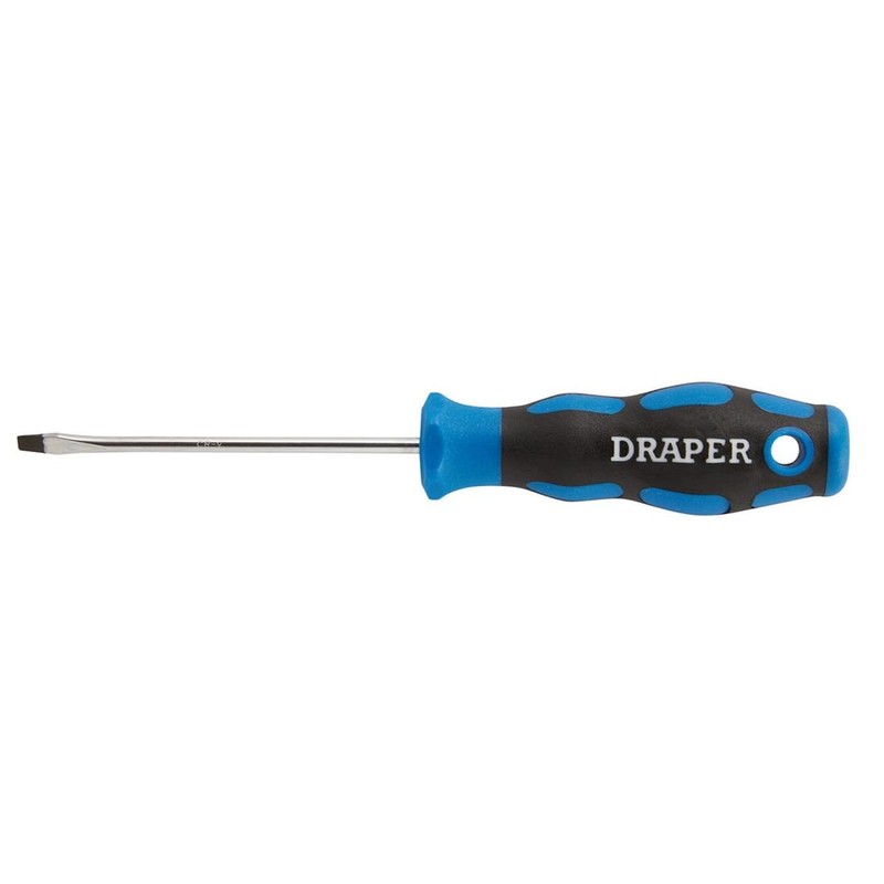 Draper 3.2mm x 75mm Plain Slot Soft Grip Screwdriver |