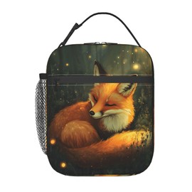 Fox Lunch Box for Women Kids Girls Men Insulated Lunch Bag Lunchbox Adults Lunch Tote Bags Reusable Cooler for Work Office School Picnic Travel