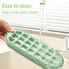 Pressable Ice Cube Tray with 21 Compartments, Green, Easy Ice