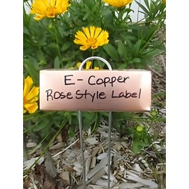 Paw Paw Everlast Label Company Copper Rose Style Plant Labels, garden markers, plant markers, garden labels