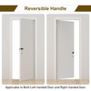 HOSOM Black Front Door Handle, Exterior Entry Door Handleset with