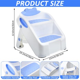 Cat Ramp for Litter Box Litter Box Ramp Custom Fit for Automatic Cat Litter Box,with Non-Slip Rubber Feet,Cat Steps Suitable for Small & Elderly Cats