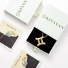KissYan Zodiac Necklace, 14K Gold Plated Bubble Constellation Horoscope Sign