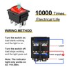 Fielect 2Pcs 6 Pin 3 Position Boat Rocker Switch ON/Off/ON