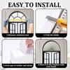 Half Moon Window Shades Blackout 2 Pack, Gray Half Circle