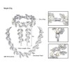 mecresh Simulated Pearl Leave Floral Bridal Jewelry Sets Crystal Wedding
