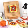 Reessy Crochet Blocking Board, Granny Square Blocking Board 7.8inch, Wooden